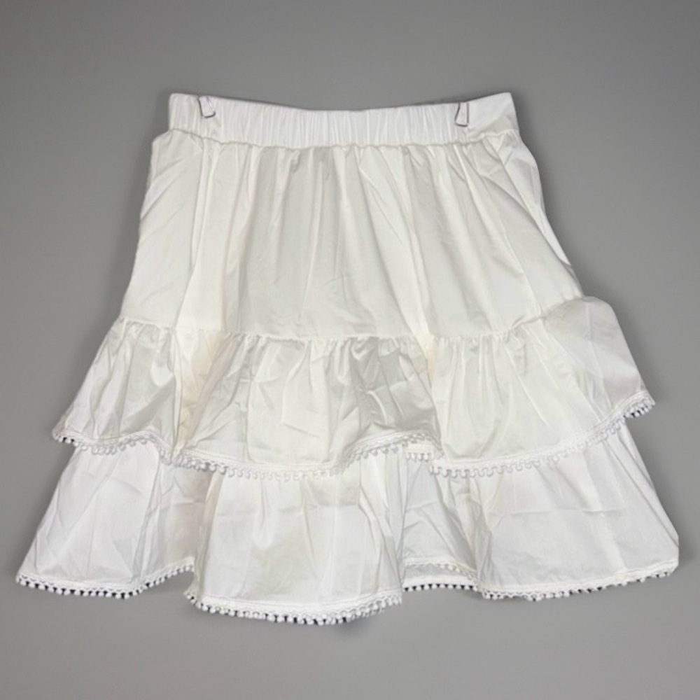 💰⬇️ White Tiered Skirt